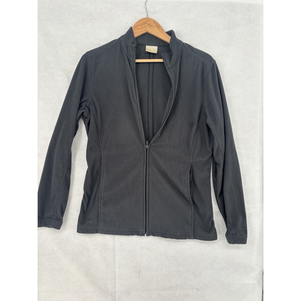 Nike Golf Women's Med Full Zip L/S Therma-Fit Pullover Jacket Black Tennis